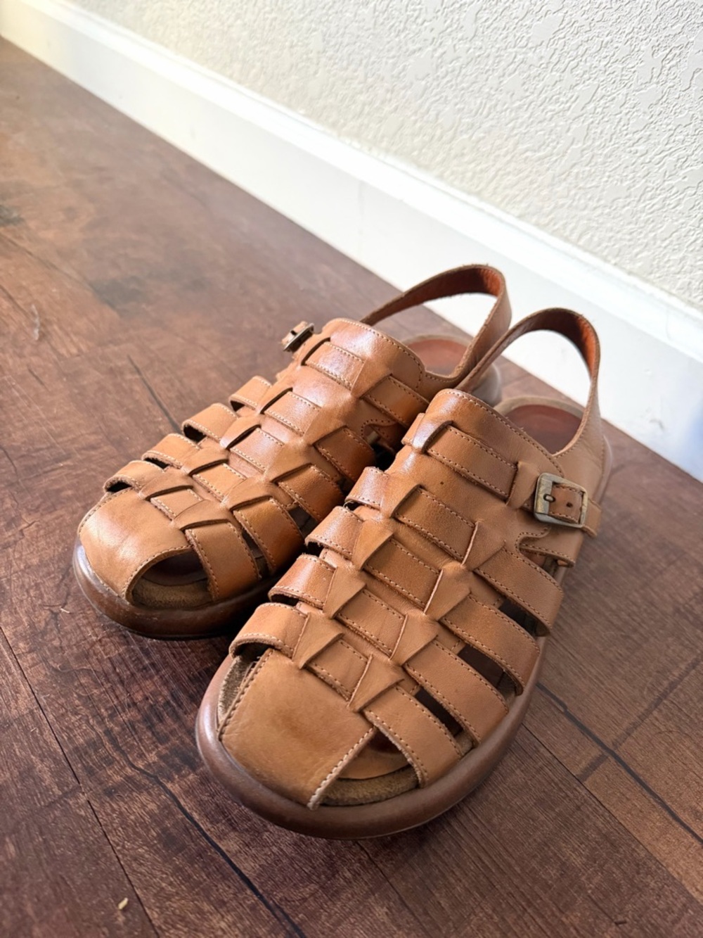 Dansko Tan Leather Fisherman Sandals
